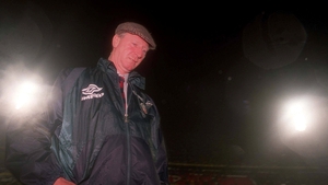 Departing for the tunnel on a sopping night in Lisbon as Ireland were beaten 3-0 by Portugal - the end was at hand