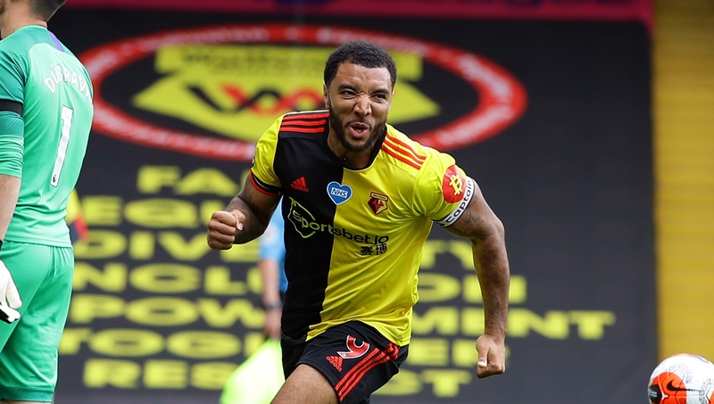 Deeney celebrates his match-winning second penalty