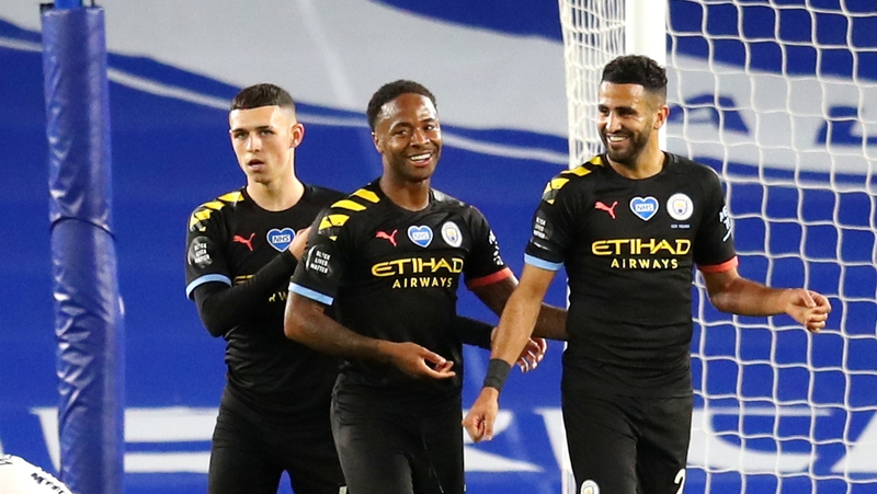 Sterling celebrates his hat-trick