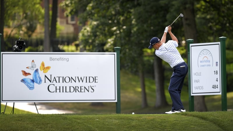 Justin Thomas on the tee