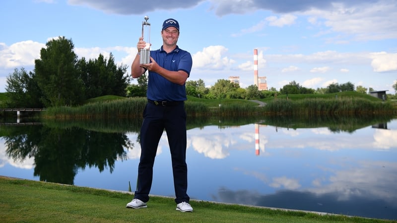Marc Warren celebrates his first European win since 2014