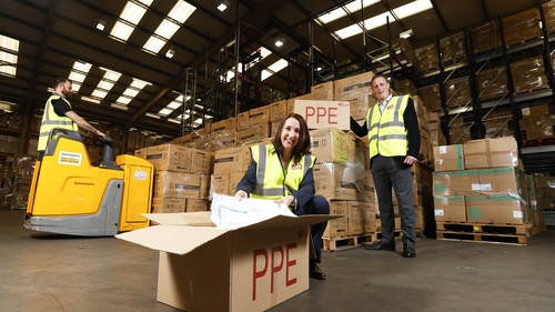 Marci Bonham, Managing Director Kingspan Insulated Panels and Sean Bresnan, HSE National Director of Procurement