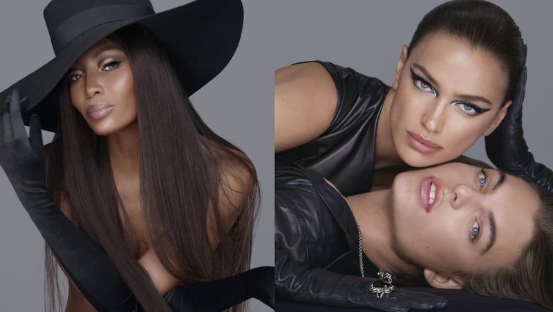 Campbell heads up a star-studded cast for Pat McGrath's latest make-up launch.