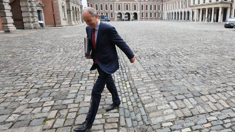 Taoiseach Micheál Martin arriving at Dublin Castle for the Cabinet meeting (pic: Rollingnews.ie)