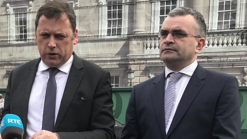 Dara Calleary (R) had a shortlived time as Minister for Agriculture, as did his predecessor Barry Cowen (L)