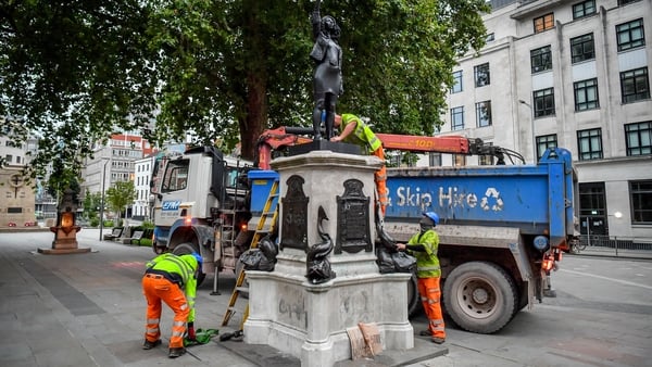 The sculpture was removed by Bristol City Council early this morning