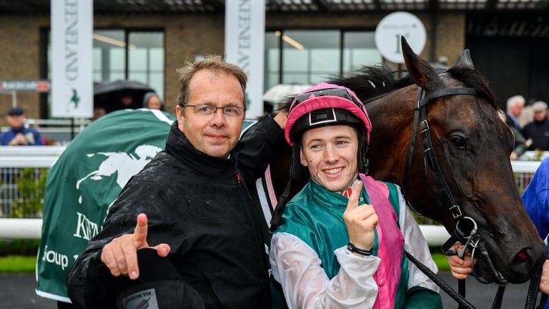 Siskin, with jockey Colin Keane, right, and trainer Ger Lyons