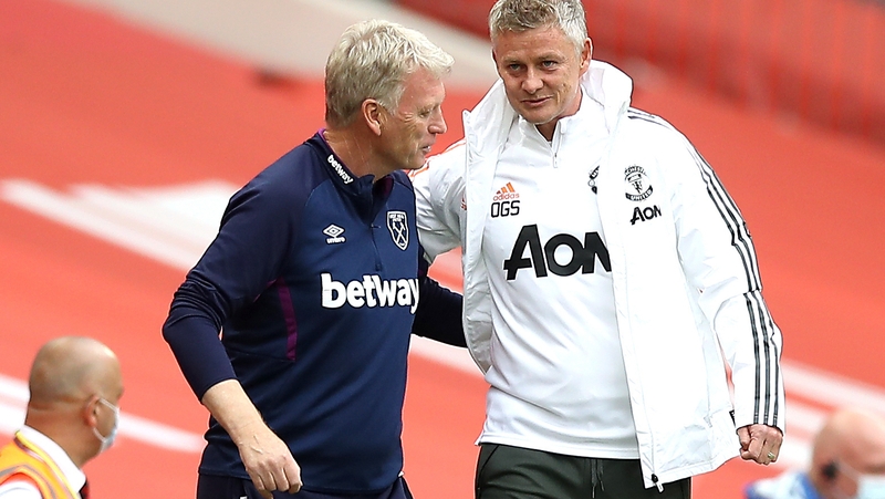 Solskjaer with West Ham counter part David Moyes