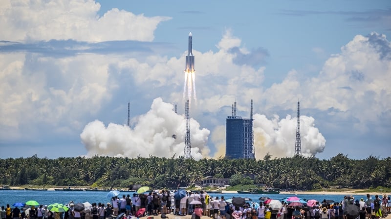 The Mars probe launched on a Long March 5 - China's biggest space rocket