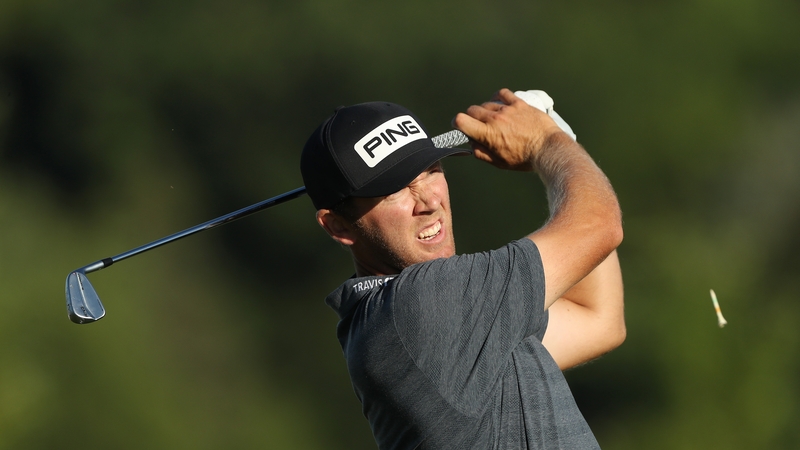 Seamus Power plays his shot from the fourth tee in Minnesota