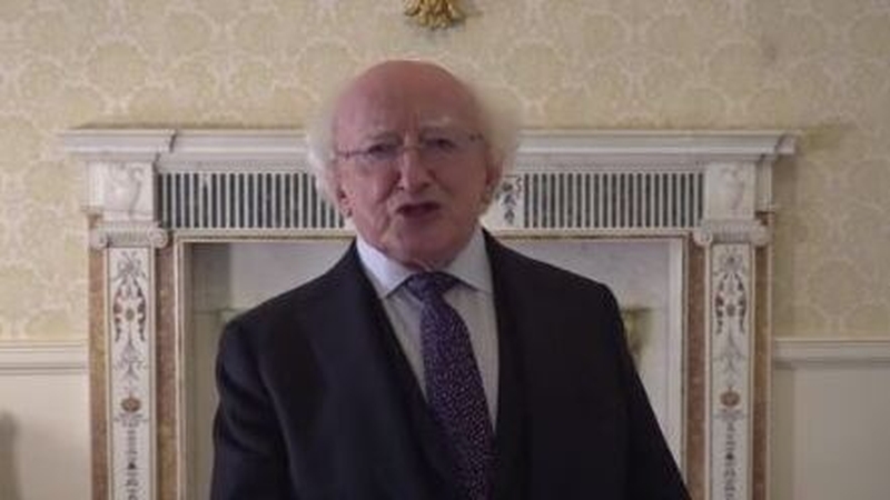 President Michael D Higgins in his video where he praised Songs From An Empty Room