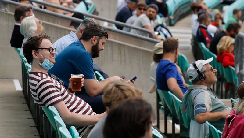 Beyond the boundary - spectators were back at The Oval to watch the game