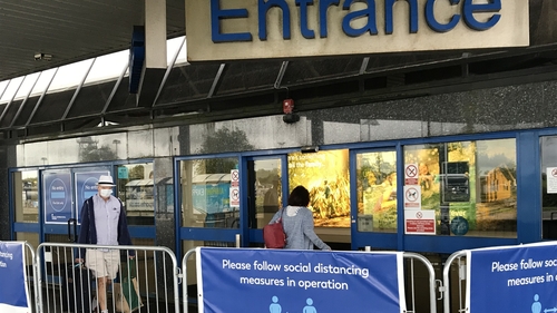 Passengers arriving at Belfast International Airport for a flight to Spain today