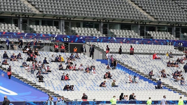 Fans at the Stade de France for the French Cup final