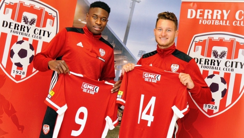 Derry City's new signings Ibrahim Meite and Jake Dunwoody
