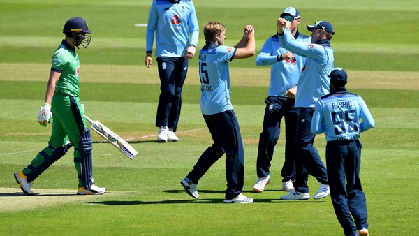 Ireland captain Andrew Balbirnie walks off after an early dismissal