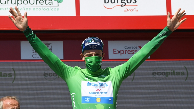 Sam Bennett celebrates his victory