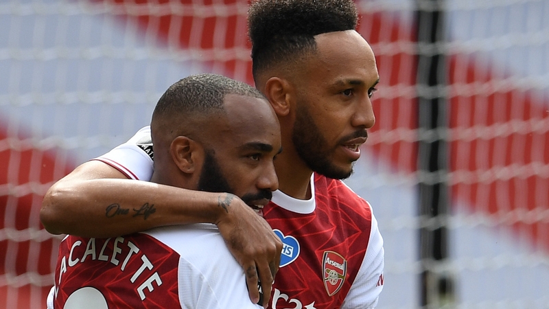 Alexandre Lacazette (left) and Pierre-Emerick Aubameyang