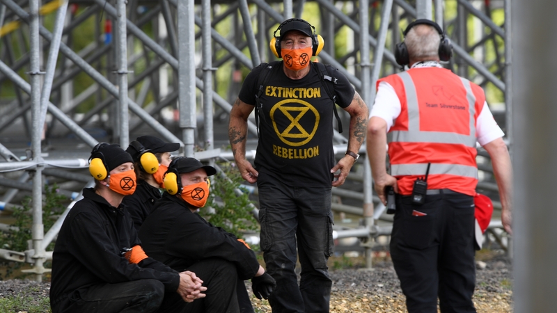 The protesters at today's Grand Prix