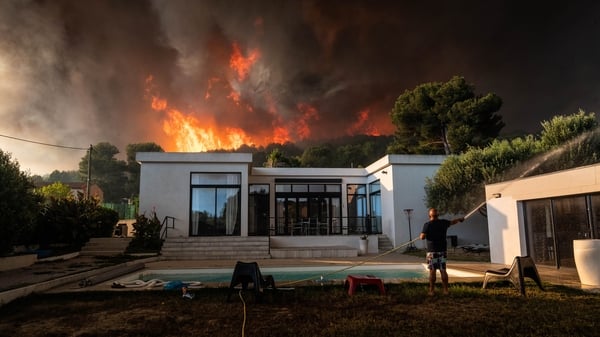 The fires have ravaged about 1,000 hectares of vegetation and are threatening residential areas