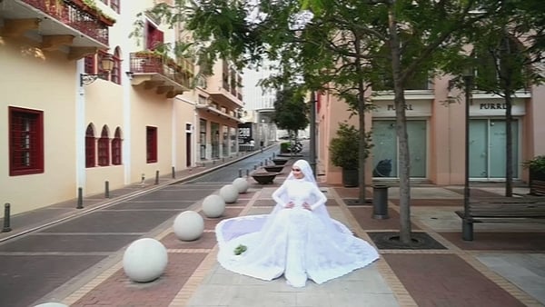 Dr Israa Seblani was standing smiling in a square close to the couple's wedding venue when the explosion happened