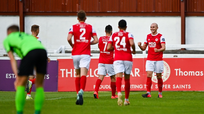 Georgie Kelly celebrates his second goal