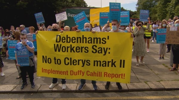 Over 200 people took part in the demonstration in Dublin city centre this afternoon