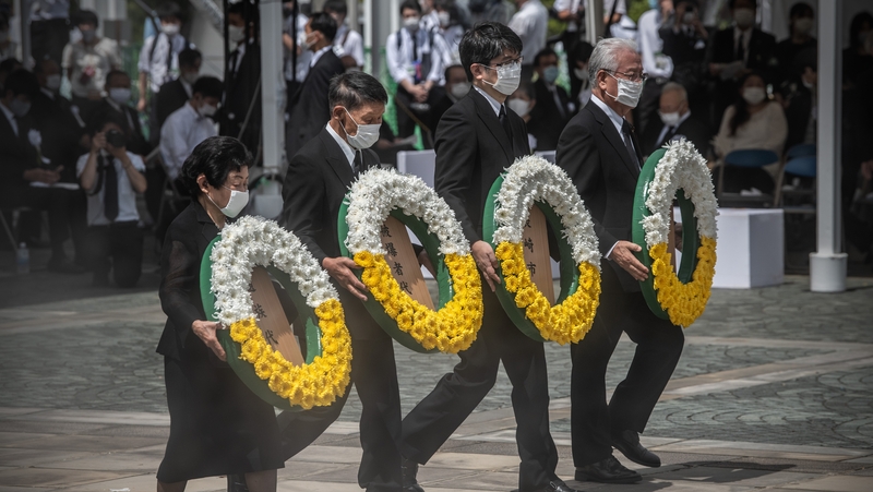 The number of participants in this year's ceremony was reduced due to coronavirus fears