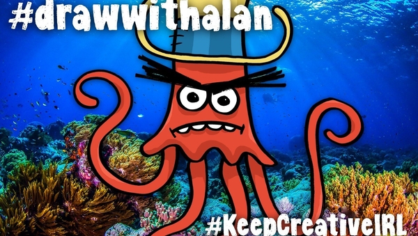 Draw With Alan - how to draw Billy The Squid!