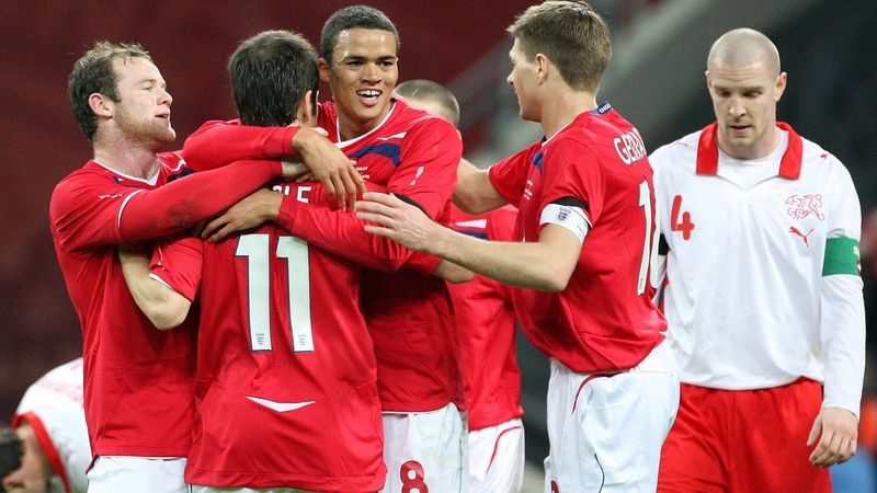 Jenas takes the plaudits from Steven Gerrard and Wayne Rooney amongst others after scoring for England in 2008