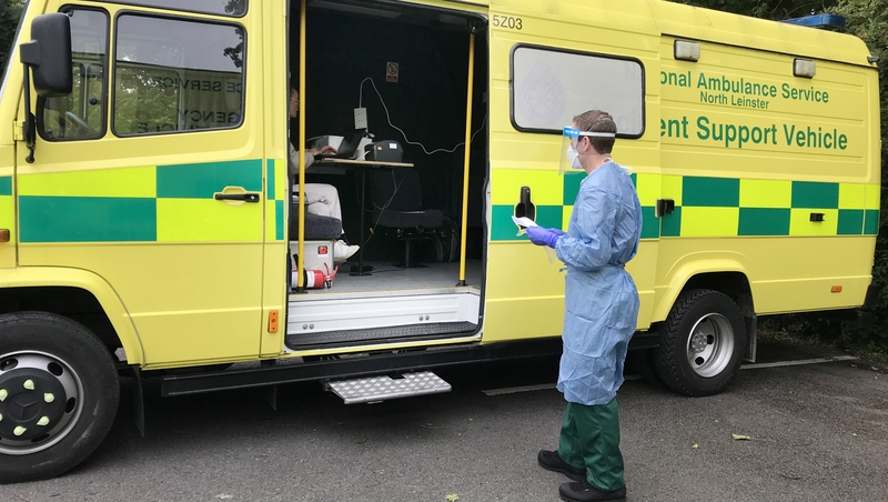 A Covid-19 testing unit in Newbridge, Co Kildare (Pic: RollingNews.ie)