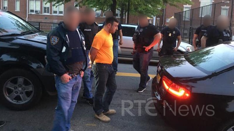 The moment Aaron Brady was arrested in New York in 2017