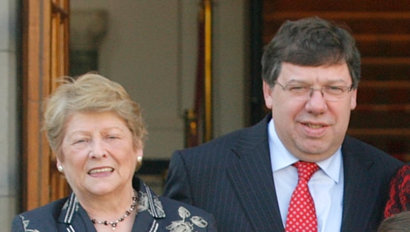 Brian Cowen with his mother May when he became Taoiseach in 2008 (Pic: RollingNews.ie)