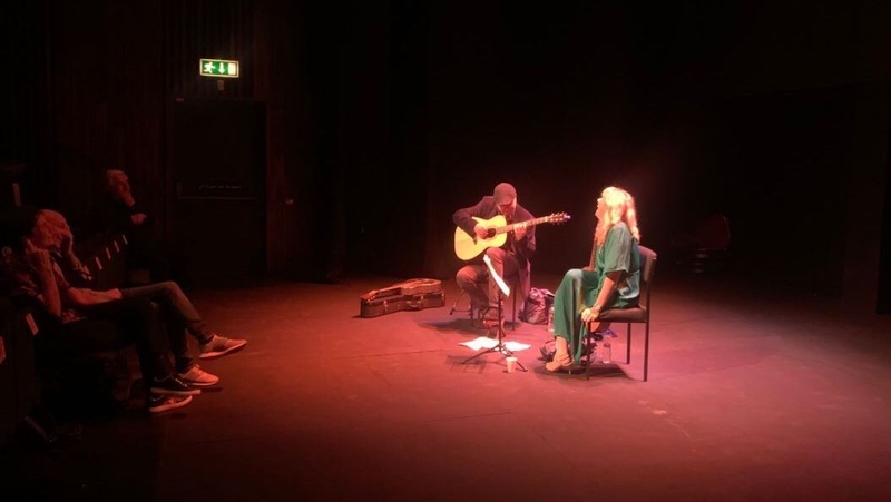 Muireann Nic Amhlaoibh and Gerry O'Beirne performing live at the National Opera House in Wexford