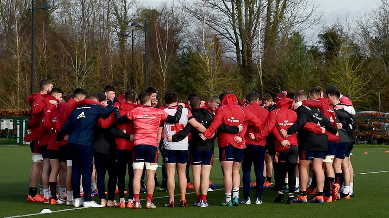 Munster pictured at training in the University of Limerick last February