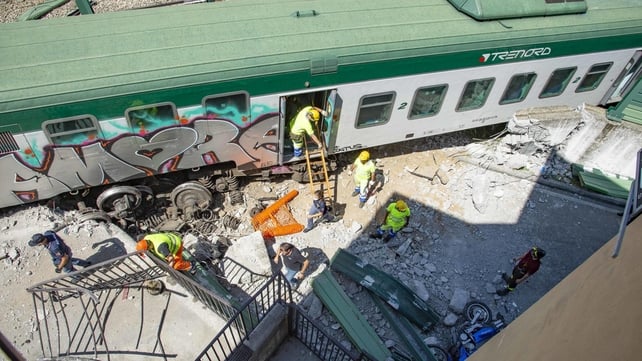 One passenger was on the train at the time and was taken to hospital as a precaution