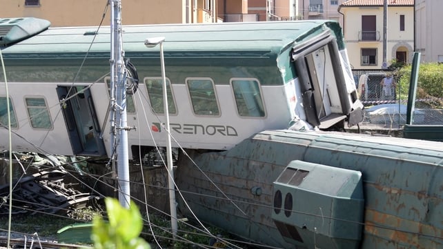 Two others, said to be the driver and conductor, suffered minor injuries