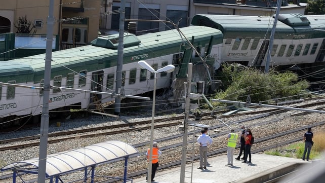 The train ended up derailing on an unused track at the Carnate-Usmate station, outside Milan