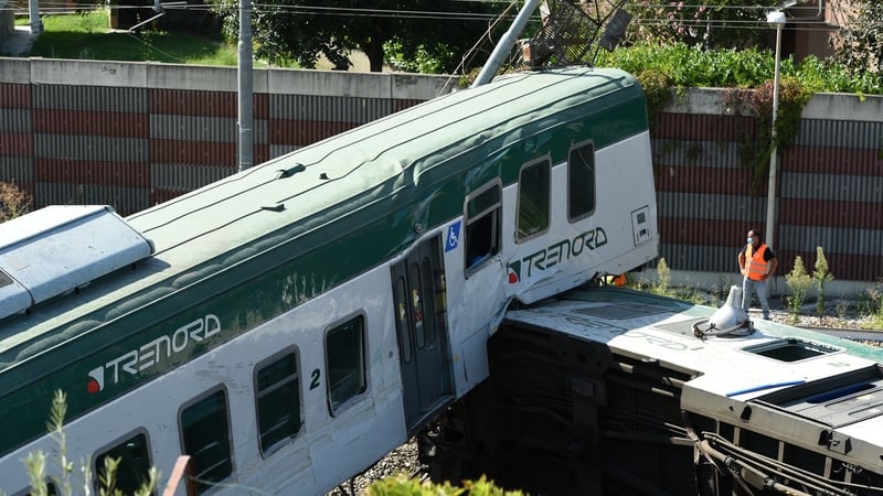 Local media reports said the driver and conductor had stepped off the train for a break