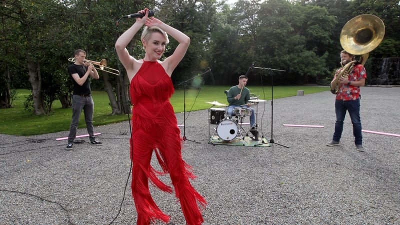Niamh Farrell performs with Booka Brass at Shine - coming to RTE One on Saturday 29th August