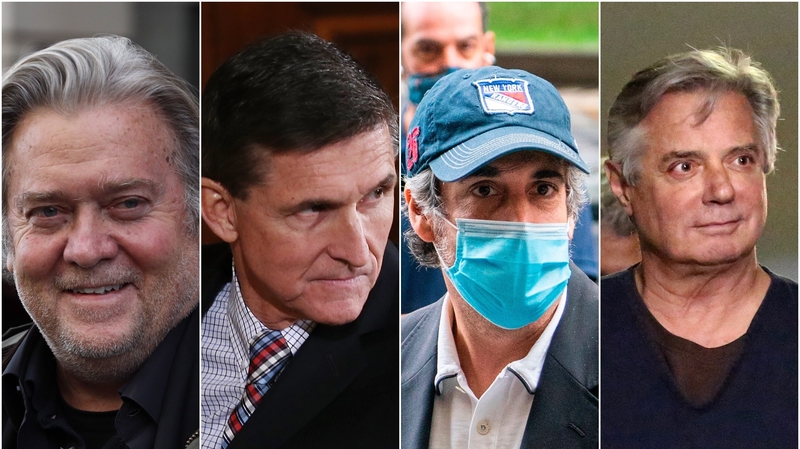 Steve Bannon, Michael Flynn, Michael Cohen and Paul Manafort