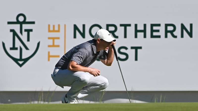 Rory McIlroy in action in Boston