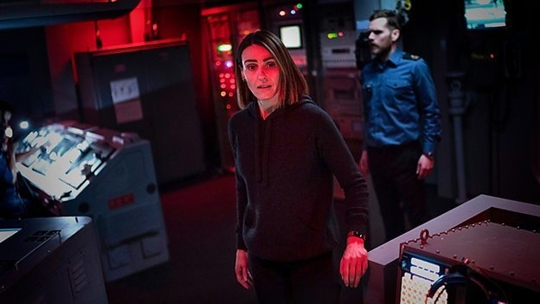 Suranne Jones as DCI Amy Silva and Shaun Evans as Chief Petty Officer Elliot Glover in Vigil