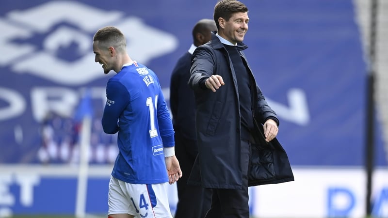 Rangers have a three-point lead at the top of the table