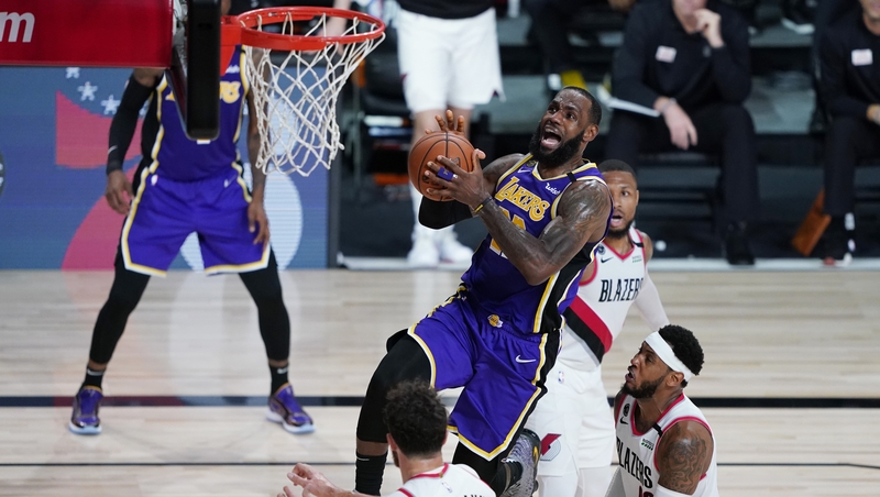 LeBron James soars clear of his Portland rivals