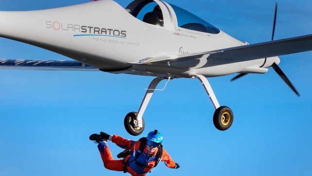 Parachutist Raphael Domjan reached a speed of 150km/h during his jump