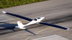 The two-seater prototype plane made the test flight in good weather