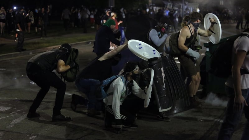 Violence broke out last night on the third night of street protests after Jacob Blake's shooting