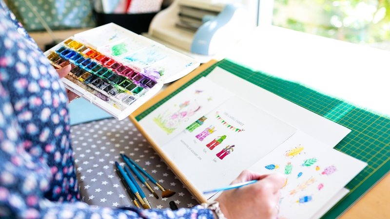 "I've always loved art and always drew," says Ruth Cahill, owner of Duck Blue