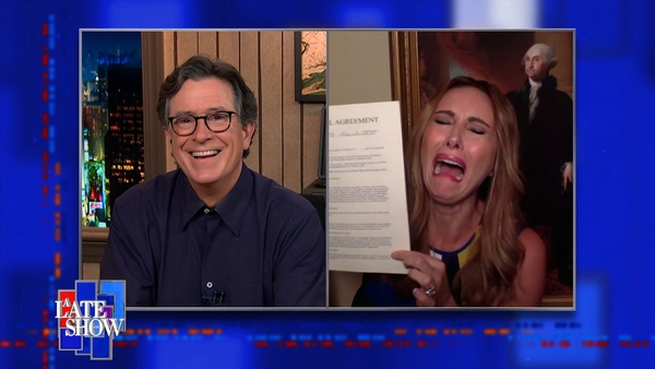 Colbert's hilarious preview of Melania Trump's Rose Garden speech